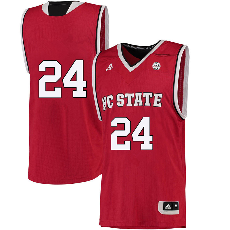 Men #24 Erika Cassell NC State Wolfpack College Basketball Jerseys-Red - Click Image to Close